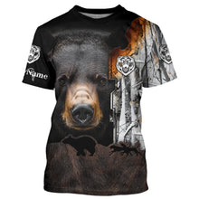 Load image into Gallery viewer, Black bear hunting dog winter camo Customize 3D All Over Printed Shirts Personalized hunting apparel NQS1689