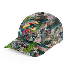 Load image into Gallery viewer, Rainbow trout fishing scale Custom fishing hat Unisex Fishing Baseball Angler hat cap NQS7495