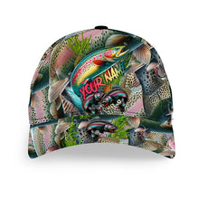 Load image into Gallery viewer, Rainbow trout fishing scale Custom fishing hat Unisex Fishing Baseball Angler hat cap NQS7495