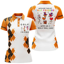 Load image into Gallery viewer, Halloween flamingo golf shirt custom we're more than just golf friends we're like a really small gang NQS6171