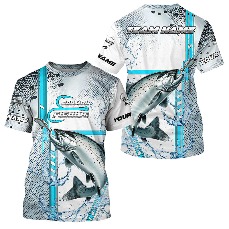Chinook Salmon fishing scales custom Salmon fishing team jerseys,  Salmon fishing apparel NQS8746
