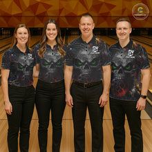 Load image into Gallery viewer, Colorful Skull bowling jerseys Bowling Shirts for Men Custom Bowling Team shirts for bowlers NQS11293