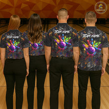 Load image into Gallery viewer, Colorful Skull bowling jerseys Bowling Shirts for Men Custom Bowling Team shirts for bowlers NQS11293