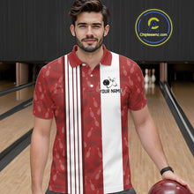 Load image into Gallery viewer, Customized Retro Bowling Team Shirts For Men That's some bowshit Funny Bowling Pattern Jerseys| Red NQS11509
