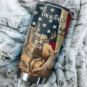 1PC American Deer Hunting games Customize name Stainless Steel Tumbler Cup - Personalized Hunting gift NQS1022