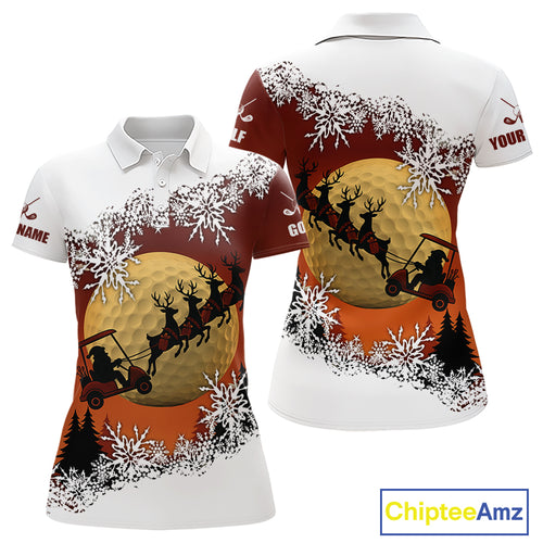 Christmas Golf Polo Shirts For Women Custom Ladies Golf Outfit, Christmas Golf Gifts NQS10926