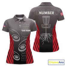 Load image into Gallery viewer, Disc golf t-shirts, polos, hoodies for men, women custom name, number camo disc golf jerseys | Red NQS11304