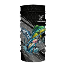 Load image into Gallery viewer, Personalized Black camo Mahi-mahi, Wahoo, Tuna Offshore slam Fishing Jerseys Long Sleeve Fishing Shirt NQS9752