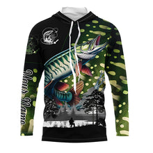 Load image into Gallery viewer, Musky Muskellunge fishing scales Custom name performance anti UV long sleeve fishing shirts jerseys NQS3665