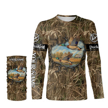 Load image into Gallery viewer, Duck hunt camouflage Customize Name 3D All Over Printed duck hunting Shirts NQS1053