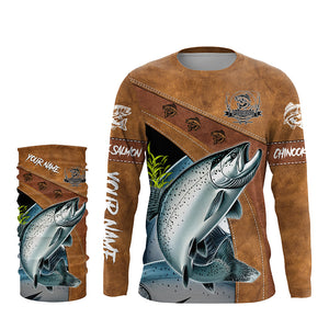 Chinook salmon fishing UV protection custom name fishing shirts, performance shirt for men, women, kid NQS6231