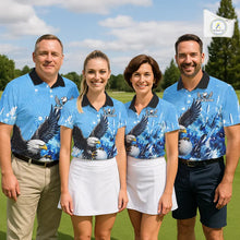 Load image into Gallery viewer, Blue Eagle Men's Golf Polo Shirts Custom Team Golf Outfit, Gift For Golf Lovers NQS11340
