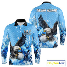Load image into Gallery viewer, Blue Eagle Men's Golf Polo Shirts Custom Team Golf Outfit, Gift For Golf Lovers NQS11340