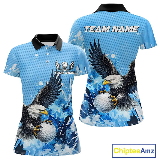 Blue Eagle Women's Golf Polo Shirts Custom Team Ladies Golf Outfit, Gift For Golf Lovers NQS11340
