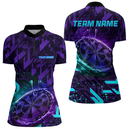 Women Darts shirts Custom purple blue Darts Team Jerseys Darts gifts NQS9449