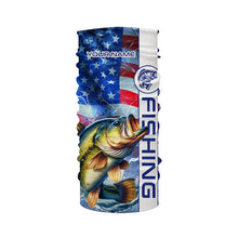 Load image into Gallery viewer, American flag Largemouth Bass fishing Long Sleeve Fishing Shirts custom Patriotic Bass fishing jerseys NQS7704