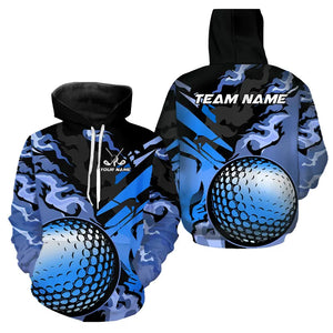 Black and blue camo golf ball Golf Hoodies custom hoodie golf gifts for golfer NQS9295