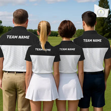 Load image into Gallery viewer, Black and White Golf Polo shirts For Men Custom golf attire for men, best golf gifts for men NQS11702