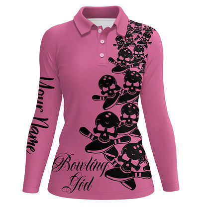 personalized bowling shirt for women – custom name design side view