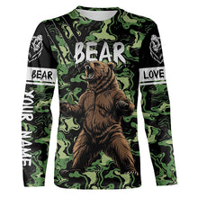 Load image into Gallery viewer, Bear hunter big game hunting green camouflage Customize Name 3D All Over Printed Shirts NQS4008