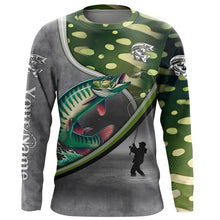 Load image into Gallery viewer, Musky muskellunge fishing scales personalized muskie fishing shirts, sun protection fishing apparel NQS3290