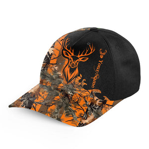 Deer camo orange hunting hat hunters Custom camo hunting hats, deer hunter hat NQS4019