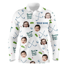 Load image into Gallery viewer, Personalized Best Dad By Par Polo Shirt, Custom Kids Face Photo Polo Shirt For Dad, Father's Day Gift NQS8617