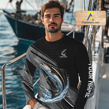 Load image into Gallery viewer, Personalized Black camo Cobia Fishing Jerseys, Cobia Tournament fishing team shirts NQS11380