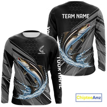 Load image into Gallery viewer, Personalized Black camo Cobia Fishing Jerseys, Cobia Tournament fishing team shirts NQS11380