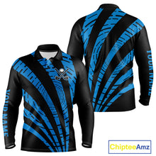 Load image into Gallery viewer, Custom Black and Blue camo Golf Polo Shirt For Men Custom men&#39;s golf tops, personalized golf gifts NQS10609