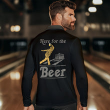 Load image into Gallery viewer, Personalized Black Retro Bowling shirts For Men custom Here for the beer bowling team jerseys NQS9409