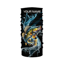 Load image into Gallery viewer, Walleye fishing blue water Custom performance long sleeve fishing shirts, Walleye fishing jerseys NQS9093