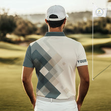 Load image into Gallery viewer, Vintage Pastel Argyle Pattern Golf Polo Shirt For Men Custom retro mens golf outfit NQS10232