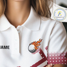 Load image into Gallery viewer, Maryland Flag Women golf polo shirt Custom patriotic golf outfit for ladies NQS10105
