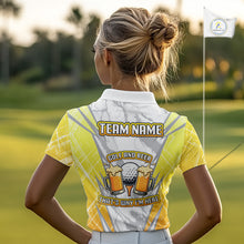Load image into Gallery viewer, Golf and beer That&#39;s why I&#39;m here Funny Women golf polo shirts Custom Team Golf shirt for ladies NQS10133