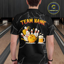 Load image into Gallery viewer, Bowling And Beer Custom Skull Bowling Shirts For Men, Halloween Bowling Outfits NQS10518