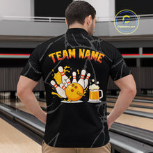 Load image into Gallery viewer, Bowling And Beer Custom Skull Bowling Shirts For Men, Halloween Bowling Outfits NQS10518