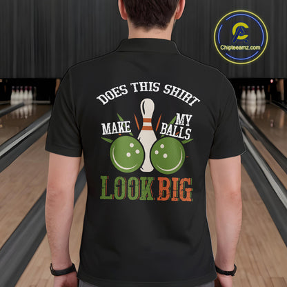Green & Orange Retro Black Bowling shirts for men custom Does this shirt make my balls look big NQS10622