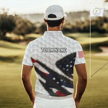 Load image into Gallery viewer, Personalized American Flag Golf polo shirt For Men Custom Patriotic Golf Gifts NQS10428