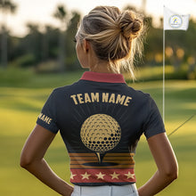 Load image into Gallery viewer, Retro Womens golf polo shirt Custom Vintage Team Golf attire for ladies, Gift For Golfers NQS10568
