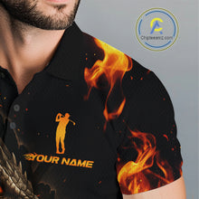 Load image into Gallery viewer, Flame Dragon Golf Polo Shirts For Men Custom Dragon team mens golf outfits, cool golf gifts NQS10861