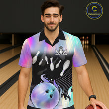 Load image into Gallery viewer, Bowling Hawaiian Shirts Custom hologram Bowling Team Button-up Shirts Bowler Outfit NQS11385