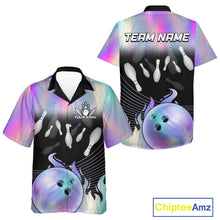 Load image into Gallery viewer, Bowling Hawaiian Shirts Custom hologram Bowling Team Button-up Shirts Bowler Outfit NQS11385