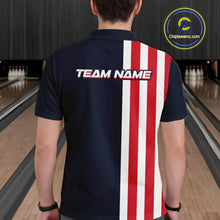 Load image into Gallery viewer, Retro Bowling Shirts For Men custom Red, White and Blue patriotic bowling outfits team jerseys NQS11446
