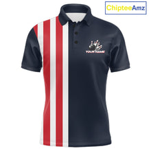 Load image into Gallery viewer, Retro Bowling Shirts For Men custom Red, White and Blue patriotic bowling outfits team jerseys NQS11446