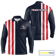 Load image into Gallery viewer, Retro Bowling Shirts For Men custom Red, White and Blue patriotic bowling outfits team jerseys NQS11446