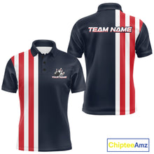 Load image into Gallery viewer, Retro Bowling Shirts For Men custom Red, White and Blue patriotic bowling outfits team jerseys NQS11446