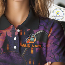 Load image into Gallery viewer, Funny Skull Halloween Golf Polo Shirts For Women Custom ladies golf top, Halloween Golf Gifts NQS10669