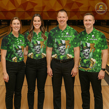 Load image into Gallery viewer, Custom Funny Skull Bowling and Beer Ireland Flag Green St Patrick Team Bowling Jerseys For Women NQS11484