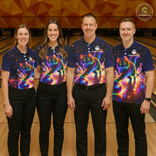 Load image into Gallery viewer, Personalized Bowling Shirts for Men Custom Cat Team Bowling Apparel, Colorful Neon bowling shirts NQS11517
